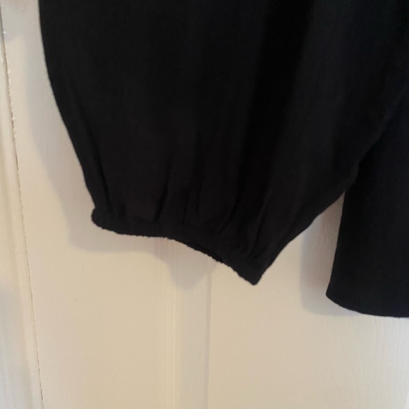 J.jill black textured appliqué Aline shape top size XL - Picture 4 of 13